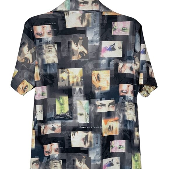 Cyber Face Print Short-Sleeve Shirt - Picture 2 of 2